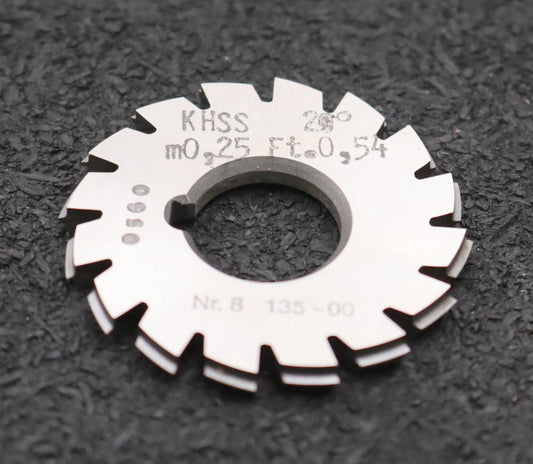 Bild des Artikels DOLD-Zahnformfräser-m=-0,25mm-No.-8-für-Z=-135-00-EGW-20°-gear-profile-cutter