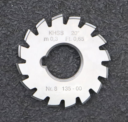 Bild des Artikels DOLD-Zahnformfräser-m=-0,3mm-No.-8-für-Z=-135-00-EGW-20°-gear-profile-cutter