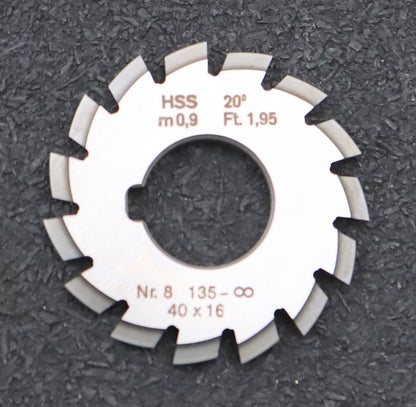 Bild des Artikels DOLD-Zahnformfräser-m=-0,9mm-No.-8-für-Z=-135-00-EGW-20°-gear-profile-cutter
