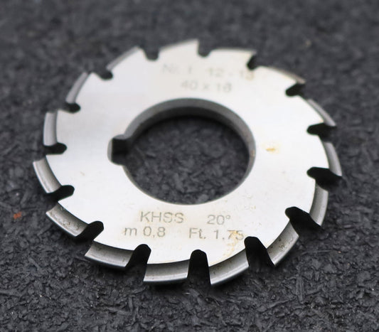 Bild des Artikels DOLD-Zahnformfräser-m=-0,8mm-No.-1-für-Z=-12-13-EGW-20°-gear-profile-cutter