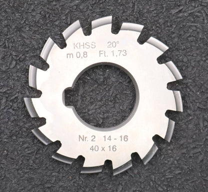 Bild des Artikels DOLD-Zahnformfräser-m=-0,8mm-No.-2-für-Z=-14-16-EGW-20°-gear-profile-cutter