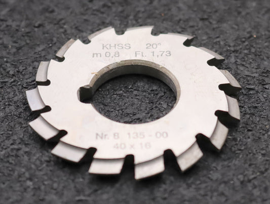 Bild des Artikels DOLD-Zahnformfräser-m=-0,8mm-No.-8-für-Z=-135-00-EGW-20°-gear-profile-cutter