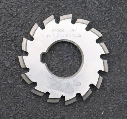 Bild des Artikels DOLD-Zahnformfräser-m=-0,7mm-No.-8-für-Z=-135-00-EGW-20°-gear-profile-cutter