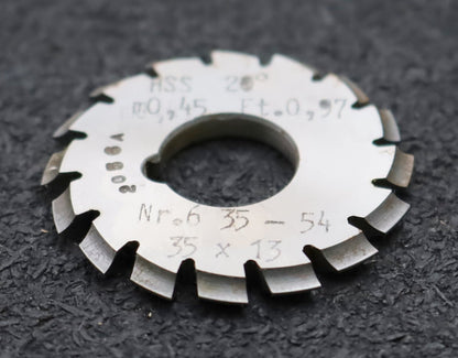 Bild des Artikels DOLD-Zahnformfräser-m=-0,45mm-No.-6-für-Z=-35-54-EGW-20°-gear-profile-cutter