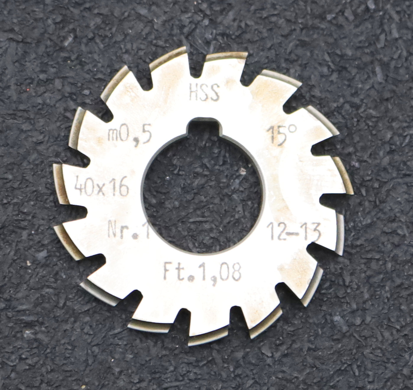 Bild des Artikels DOLD-Zahnformfräser-m=-0,5mm-No.-1-für-Z=-12-13-EGW-15°-gear-profile-cutter