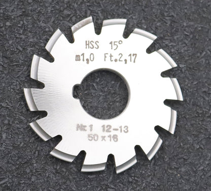 Bild des Artikels DOLD-Zahnformfräser-m=-1mm-No.-1-für-Z=-12-13-EGW-15°-gear-profile-cutter