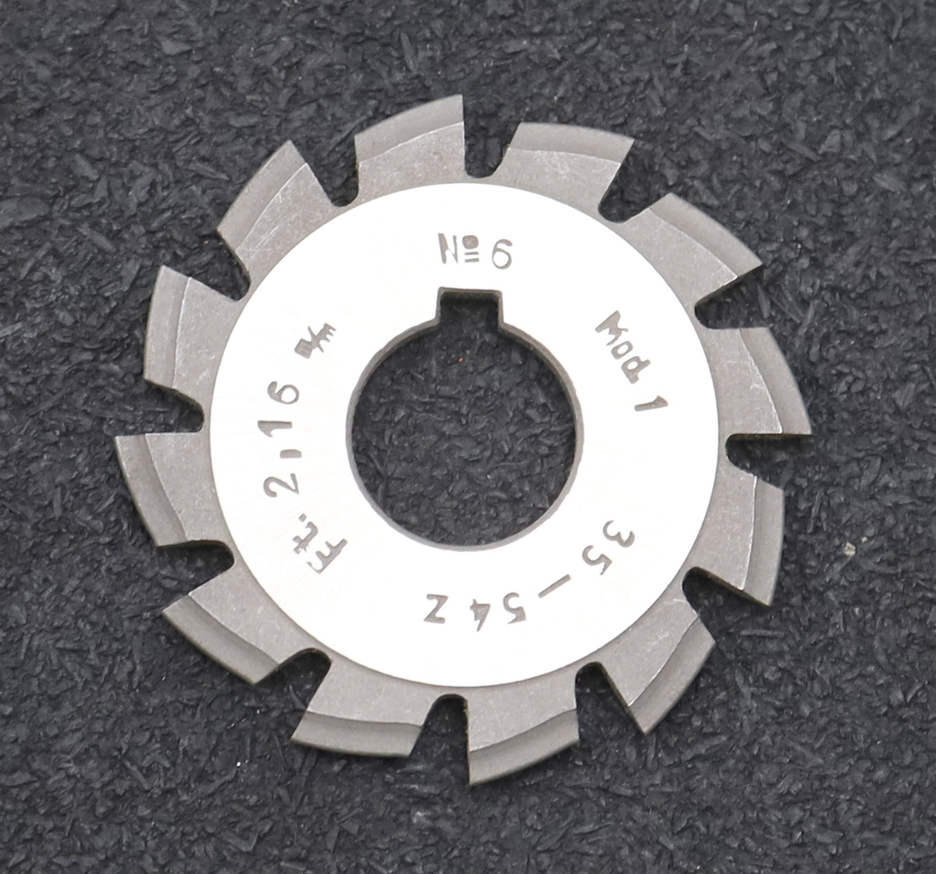 Bild des Artikels DOLD-Zahnformfräser-m=-1mm-No.-6-für-Z=-35-54-EGW-15°-HSS-gear-profile-cutter