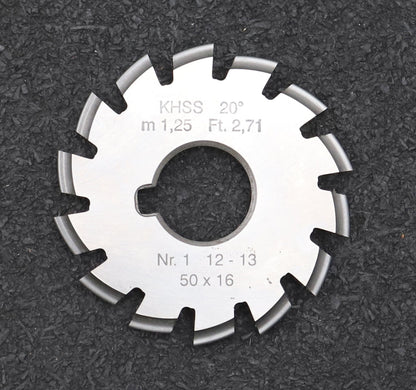 Bild des Artikels DOLD-Zahnformfräser-m=-1,25mm-No.-1-für-Z=-12-13-EGW-20°-gear-profile-cutter