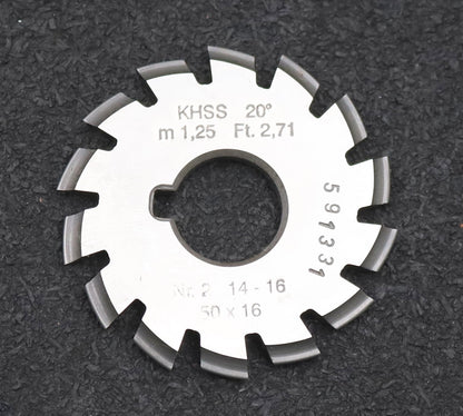 Bild des Artikels DOLD-Zahnformfräser-m=-1,25mm-No.-2-für-Z=-14-16-EGW-20°-gear-profile-cutter