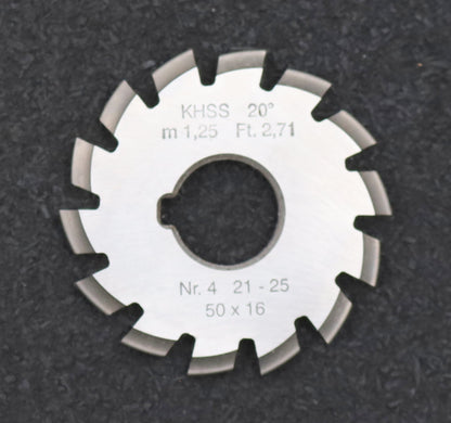 Bild des Artikels DOLD-Zahnformfräser-m=-1,25mm-No.-4-für-Z=-21-25-EGW-20°-gear-profile-cutter