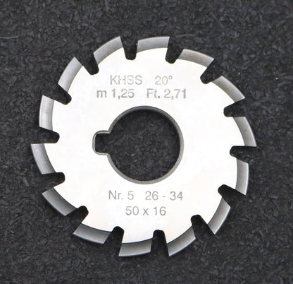 Bild des Artikels DOLD-Zahnformfräser-m=-1,25mm-No.-5-für-Z=-26-34-EGW-20°-gear-profile-cutter