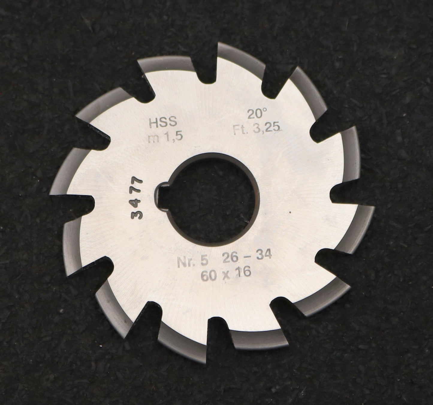 Bild des Artikels DOLD-Zahnformfräser-m=-1,5mm-No.-5-für-Z=-26-34-EGW-20°-KHSS-gear-profile-cutter