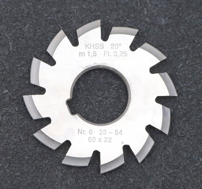 Bild des Artikels DOLD-Zahnformfräser-m=-1,5mm-No.-6-für-Z=-35-54-EGW-20°-gear-profile-cutter