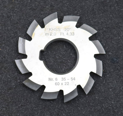 Bild des Artikels DOLD-Zahnformfräser-m=-2mm-No.-6-für-Z=-35-54-EGW-20°-gear-profile-cutter