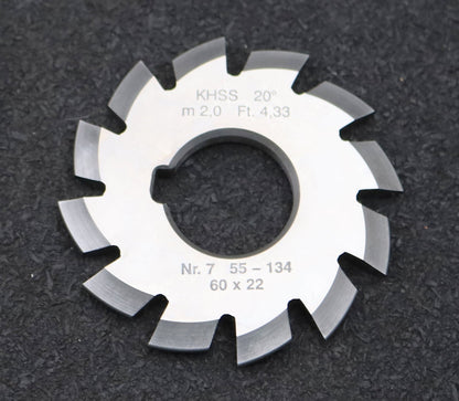 Bild des Artikels DOLD-Zahnformfräser-m=-2mm-No.-7-für-Z=-55-134-EGW-20°-gear-profile-cutter