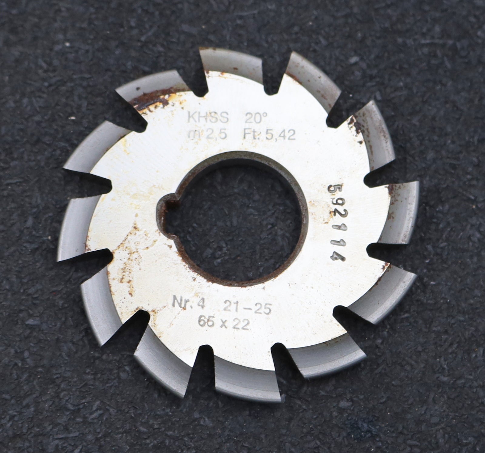 Bild des Artikels DOLD-Zahnformfräser-m=-2,5mm-No.-4-für-Z=-21-25-EGW-20°-gear-profile-cutter