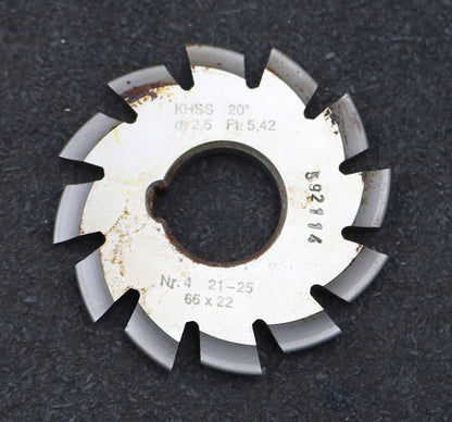 Bild des Artikels DOLD-Zahnformfräser-m=-2,5mm-No.-4-für-Z=-21-25-EGW-20°-gear-profile-cutter