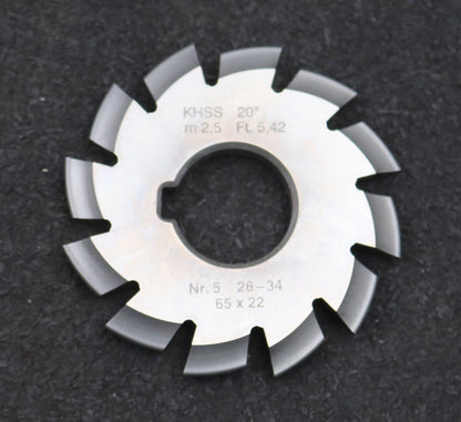 Bild des Artikels DOLD-Zahnformfräser-m=-2,5mm-No.-5-für-Z=-35-54-EGW-20°-gear-profile-cutter