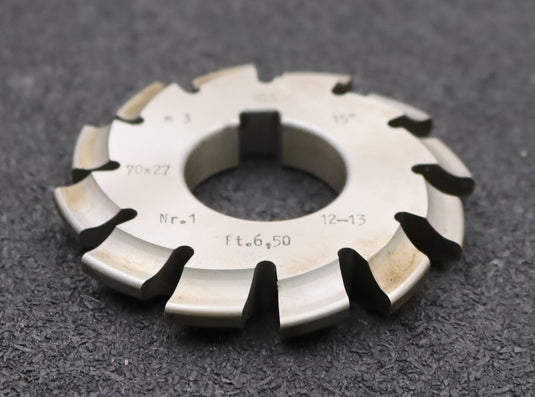 Bild des Artikels DOLD-Zahnformfräser-m=-3mm-No.-1-für-Z=-12-13-EGW-15°-gear-profile-cutter