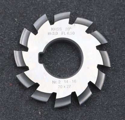 Bild des Artikels DOLD-Zahnformfräser-m=-3mm-No.-2-für-Z=-14-16-EGW-20°-gear-profile-cutter