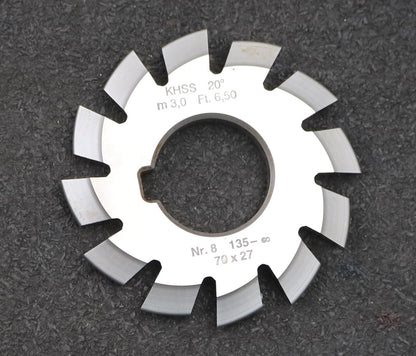 Bild des Artikels DOLD-Zahnformfräser-m=-3mm-No.-8-für-Z=-135-00-EGW-20°-gear-profile-cutter