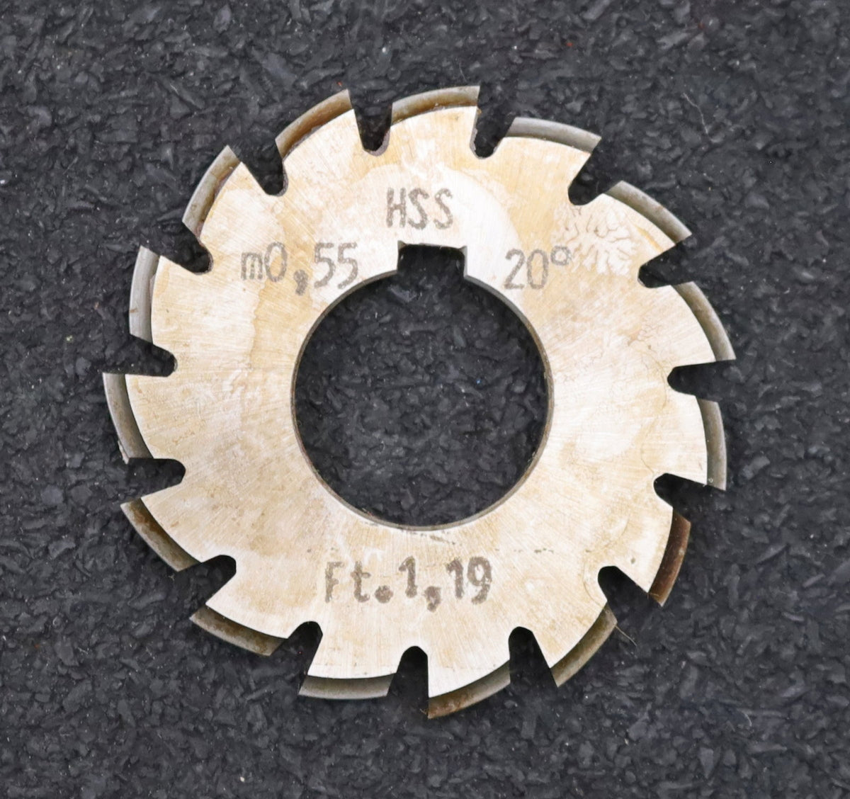 DOLD Zahnformfräser m= 0,6mm No. 7 für Z= 55-134 EGW 20° gear profile DOLD Zahnformfräser m= 0,6mm No. 7 für Z= 55-134 EGW 20° gear profile