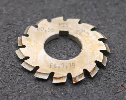 Bild des Artikels DOLD-Zahnformfräser-m=-0,55mm-No.-5-für-Z=-26-34-EGW-20°-gear-profile-cutter