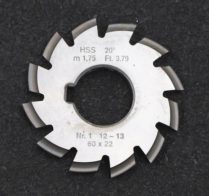 Bild des Artikels DOLD-Zahnformfräser-m=-1,75mm-No.-1-für-Z=-12-13-EGW-20°-gear-profile-cutter