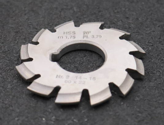 Bild des Artikels DOLD-Zahnformfräser-m=-1,75mm-No.-2-für-Z=-14-16-EGW-20°-gear-profile-cutter