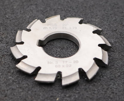 Bild des Artikels DOLD-Zahnformfräser-m=-1,75mm-No.-3-für-Z=-17-20-EGW-20°-gear-profile-cutter