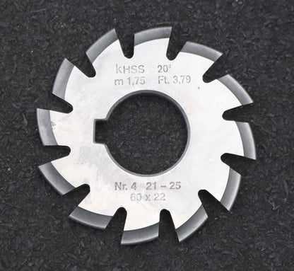 Bild des Artikels DOLD-Zahnformfräser-m=-1,75mm-No.-4-für-Z=-21-25-EGW-20°-gear-profile-cutter