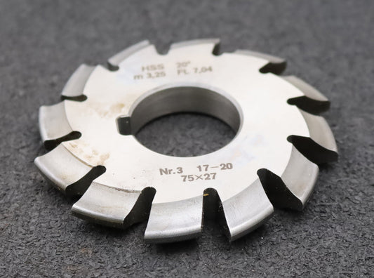 Bild des Artikels DOLD-Zahnformfräser-m=-3,25mm-No.-3-für-Z=-17-20-EGW-20°-gear-profile-cutter