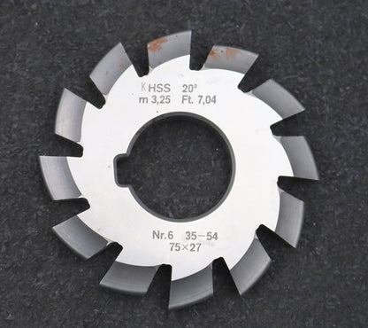 Bild des Artikels DOLD-Zahnformfräser-m=-3,25mm-No.-6-für-Z=-35-54-EGW-20°-LKN-gear-profile-cutter