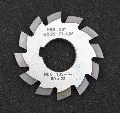 Bild des Artikels DOLD-Zahnformfräser-m=-2,25mm-No.-8-für-Z=-135-00-EGW-20°-gear-profile-cutter