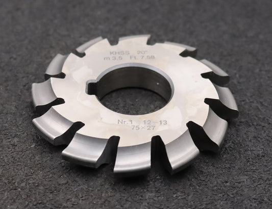 Bild des Artikels DOLD-Zahnformfräser-m=-3,5mm-No.-1-für-Z=-12-13-EGW-20°-gear-profile-cutter