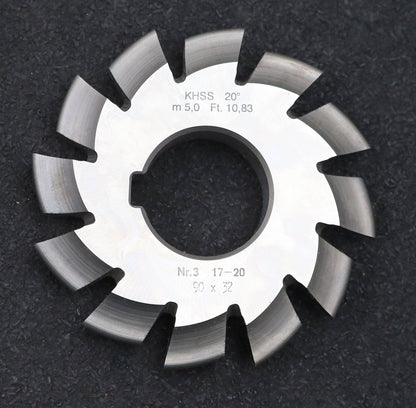 Bild des Artikels DOLD-Zahnformfräser-m=-5mm-No.-3-für-Z=-17-20-EGW-20°-gear-profile-cutter