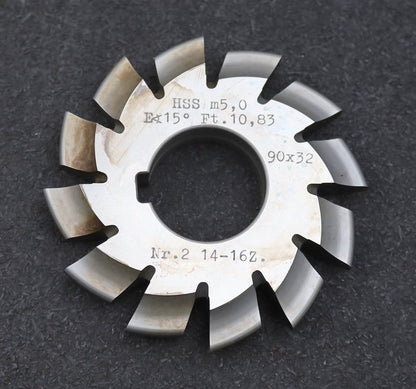 Bild des Artikels DOLD-Zahnformfräser-m=-5mm-No.-2-für-Z=-14-16-EGW-15°-gear-profile-cutter