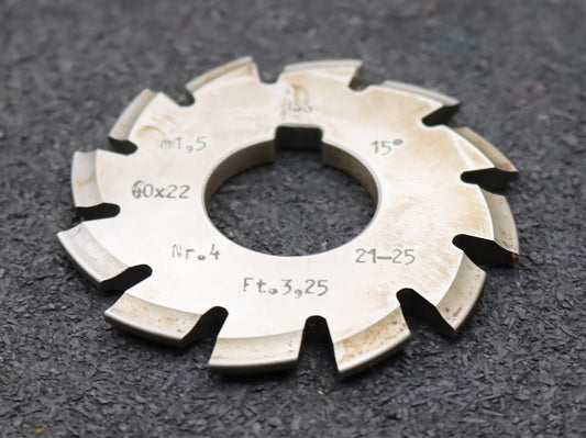 Bild des Artikels DOLD-Zahnformfräser-m=-1,5mm-No.-4-für-Z=-21-25-EGW-15°-gear-profile-cutter