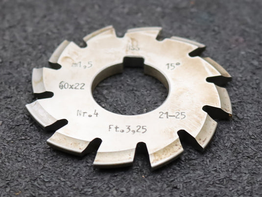 Bild des Artikels DOLD-Zahnformfräser-m=-1,5mm-No.-4-für-Z=-21-25-EGW-15°-gear-profile-cutter