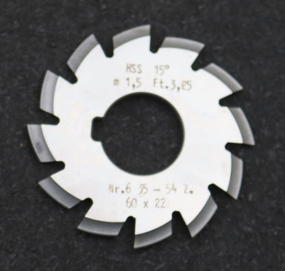 Bild des Artikels DOLD-Zahnformfräser-m=-1,5mm-No.-6-für-Z=-35-54-EGW-15°-gear-profile-cutter
