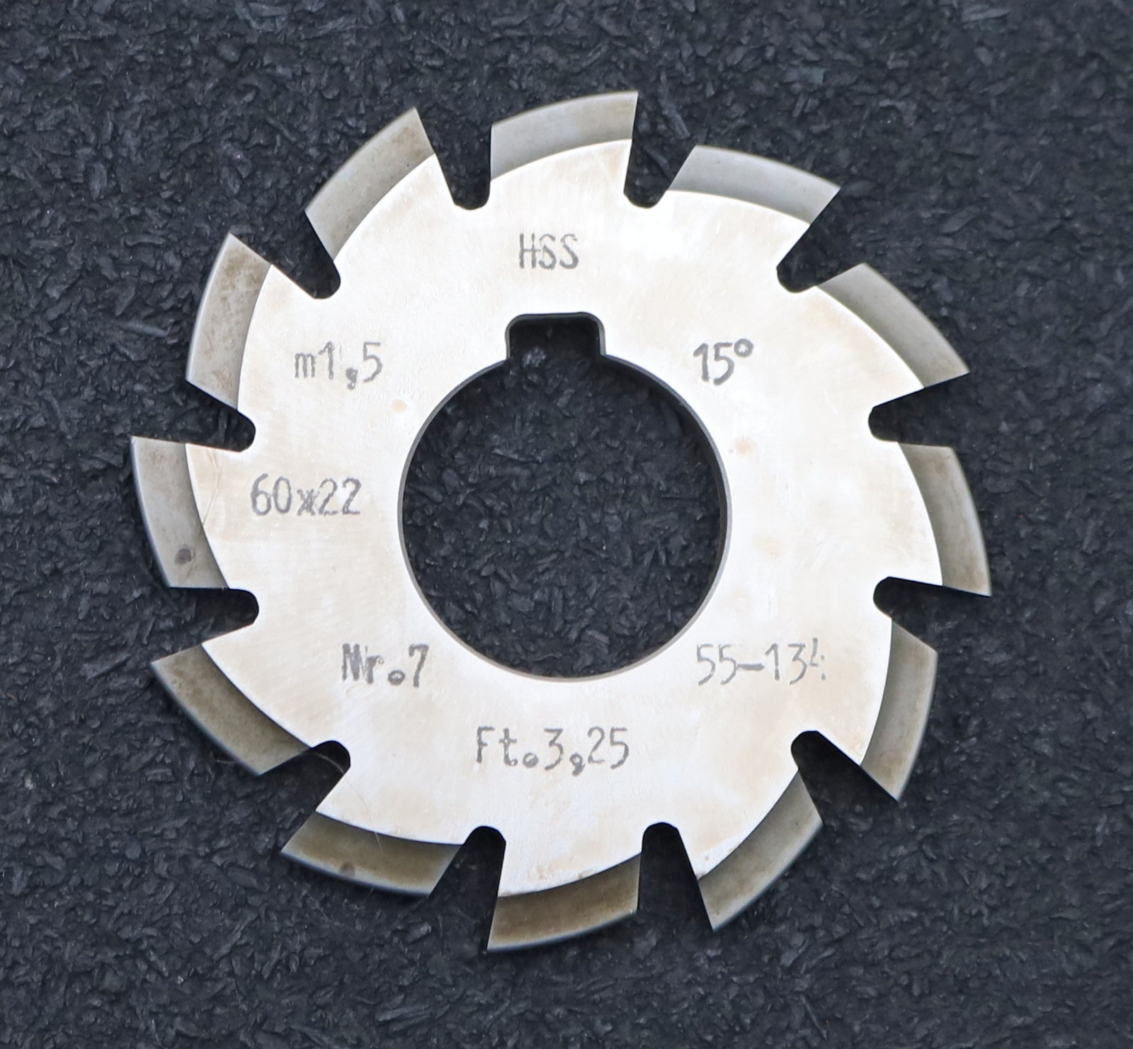 Bild des Artikels DOLD-Zahnformfräser-m=-1,5mm-No.-7-für-Z=-55-134-EGW-15°-gear-profile-cutter