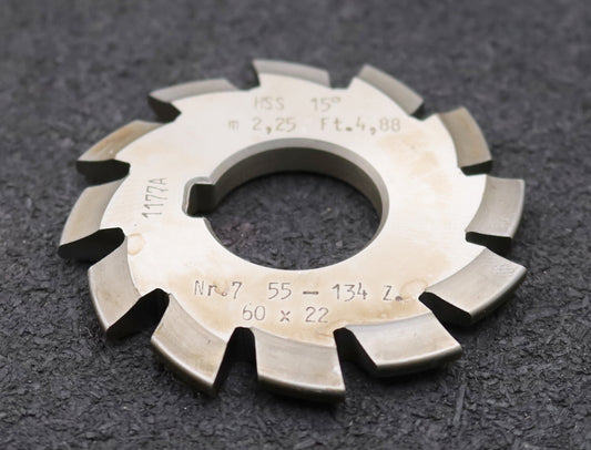 Bild des Artikels DOLD-Zahnformfräser-m=-2,25mm-No.-7-für-Z=-55-134-EGW-15°-gear-profile-cutter