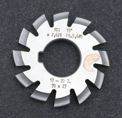 Bild des Artikels DOLD-Zahnformfräser-m=-2,628mm-No.-3-für-Z=-17-20-EGW-15°-gear-profile-cutter