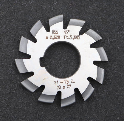 Bild des Artikels DOLD-Zahnformfräser-m=-2,628mm-No.-4-für-Z=-21-25-EGW-15°-gear-profile-cutter