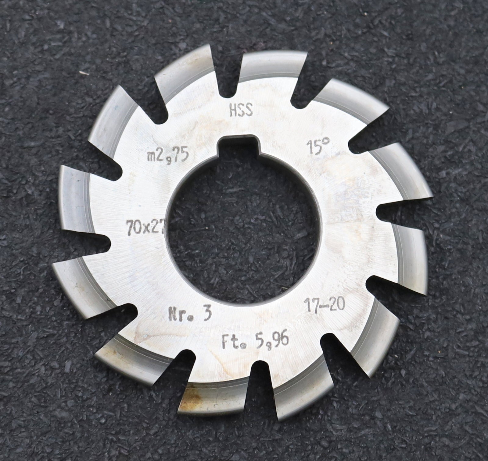 Bild des Artikels DOLD-Zahnformfräser-m=-2,75mm-No.-3-für-Z=-17-20-EGW-15°-gear-profile-cutter