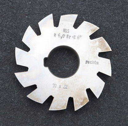 Bild des Artikels DOLD-Viertelrund-Formfräser-konkav-Radiusfräser-Radius-6mm-Schnitt:-rechts