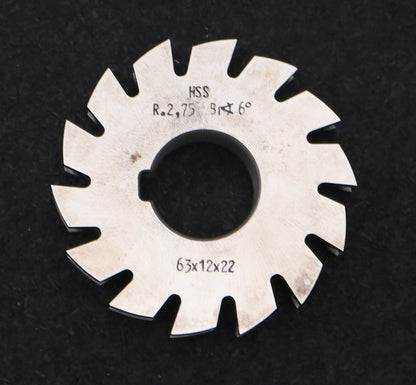 Bild des Artikels DOLD-Halbrund-Formfräser-konkav-Radiusfräser-Radius-2,75mm-Spannwinkel-6°
