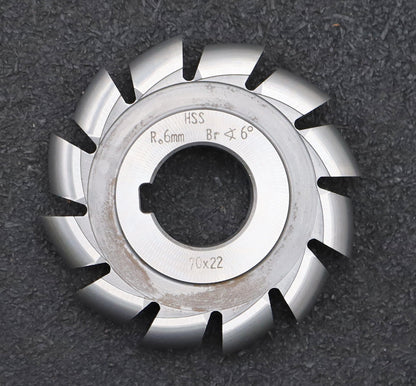 Bild des Artikels DOLD-Halbrund-Formfräser-konvex-Radiusfräser-Radius-6mm-Spannwinkel-6°-HSS