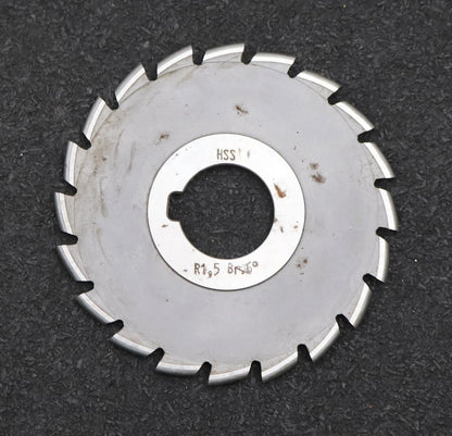 Bild des Artikels DOLD-Halbrund-Formfräser-konvex-Radiusfräser-Radius-1,5mm-Spannwinkel-6°-HSS