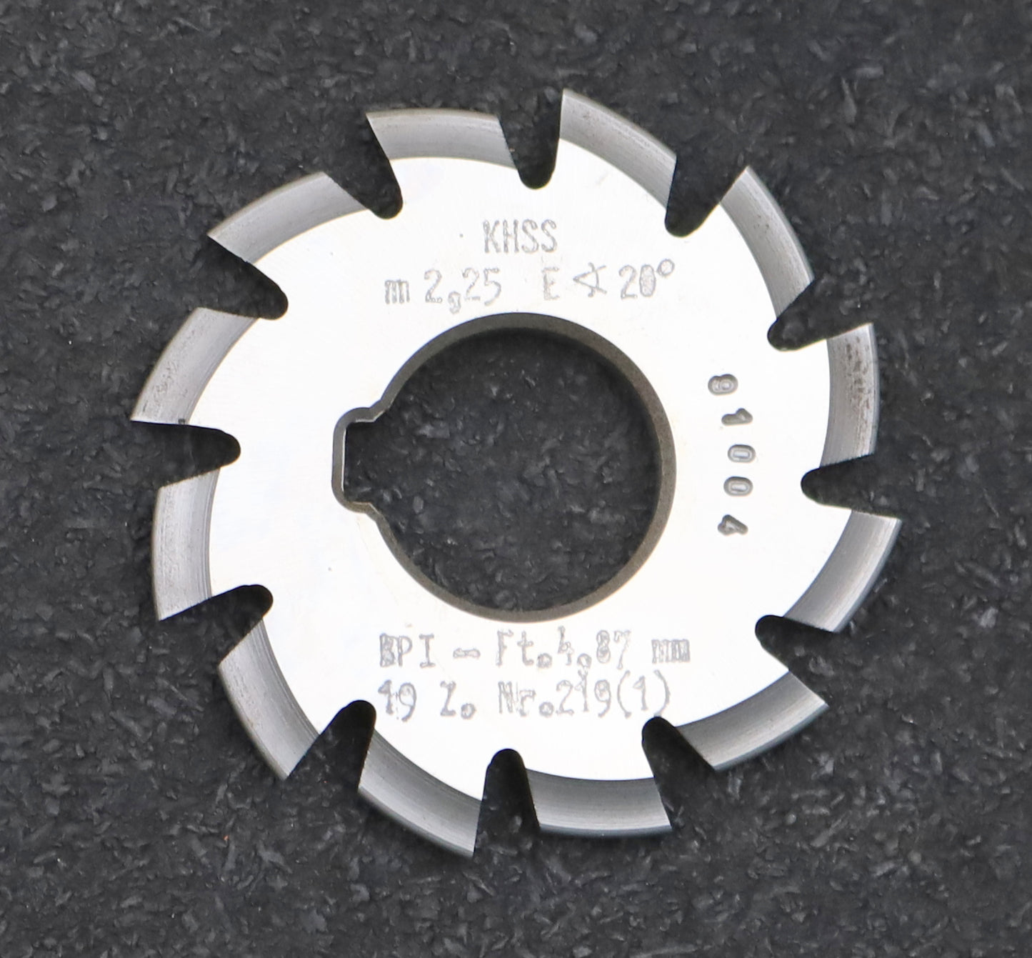 Bild des Artikels DOLD-Zahnformfräser-m=-2,25mm-No.-1-Z=-19-EGW-20°-BP-I- Ø60x22mm-12-Spannuten